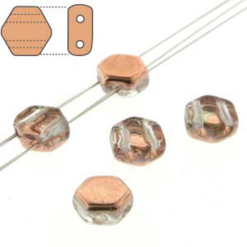 Honeycomb 6mm - HC0600030-27101 - Crystal Capri - 30 Bead Strand