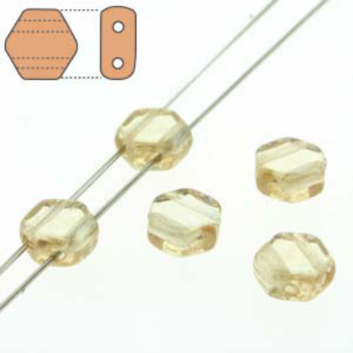 Honeycomb 6mm - HC0600030-14413 - Beige Crystal Luster - 30 Bead Strand
