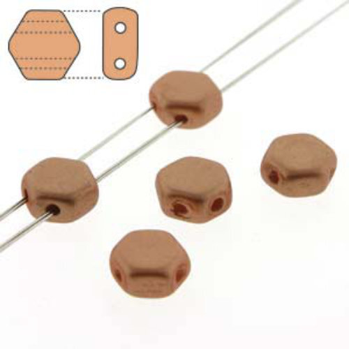 Honeycomb 6mm - HC0629412 - Matte Metallic Copper - 30 Bead Strand