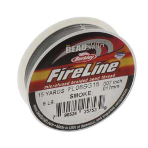 Fireline - 8LB .007" / .17mm Smoke Grey - 15 yd / 13m Roll - FL08SG15