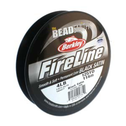 Fireline - 4LB .005" / .12mm Black Satin - 125 yd / 114m Roll - FL04BK125