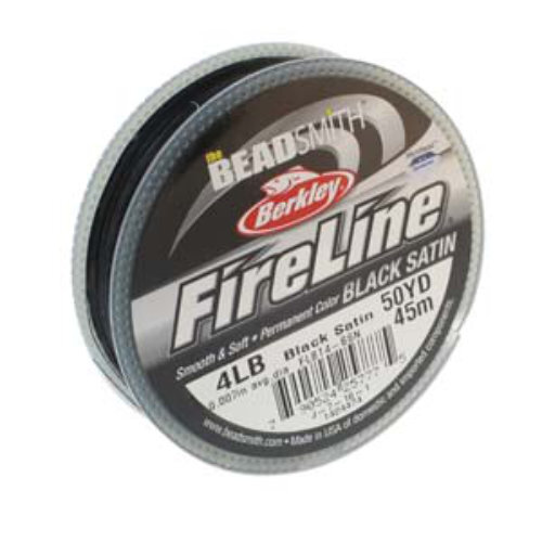 Fireline - 4LB .005" / .12mm Black Satin - 50 yd / 45m Roll - FL04BK50