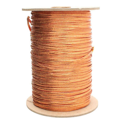 3mm Copper Metallic Rayon Soutache - ST1200 - 144 Yard Roll