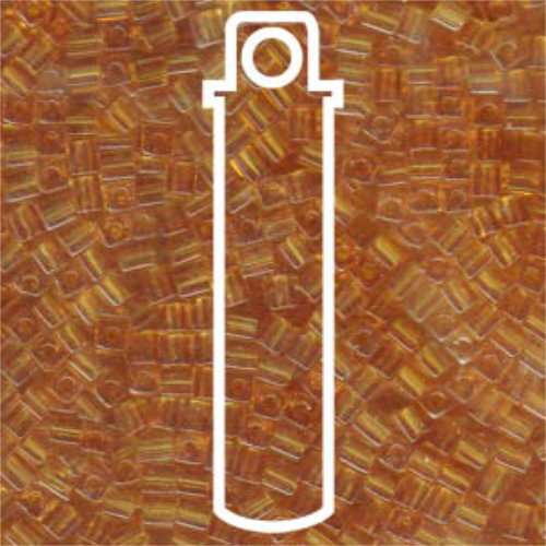 Miyuki 3mm (SB3) Square Bead - SB3-133 - Transparent Topaz - 20gm Tube