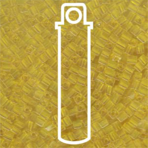 Miyuki 3mm (SB3) Square Bead - SB3-136 - Transparent Yellow - 20gm Tube