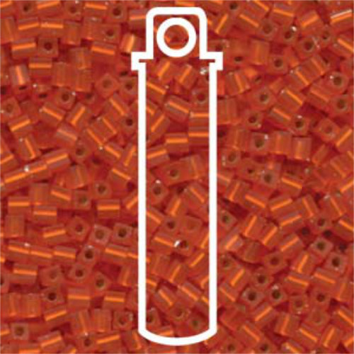 Miyuki 3mm (SB3) Square Bead - SB3-8F - Silver Lined Orange - 20gm Tube