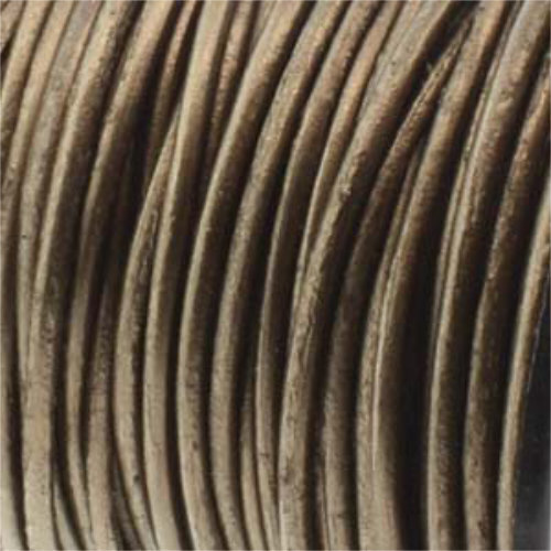1mm Indian Leather Metallic Kansa - 25 Yards - 22.5 Metres Roll