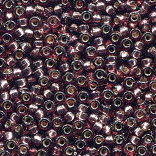 Miyuki 6/0 Rocaille Bead - 6-94280 - Duracoat Silver Lined Dyed Plum - 100gm Bag