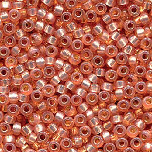 Miyuki 6/0 Rocaille Bead - 6-94233 - Duracoat Silver Lined Dyed Rose Gold - 100gm Bag