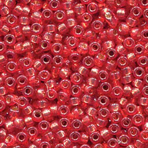 Miyuki 6/0 Rocaille Bead - 6-94234 - Duracoat Silver Lined Dyed Watermelon - 100gm Bag