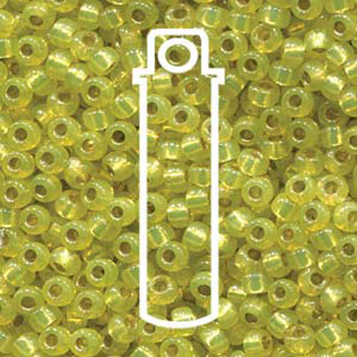 Miyuki 11/0 Rocaille Bead - 11-94236 - Duracoat Silver Lined Dyed Yellow - 23gm Tube