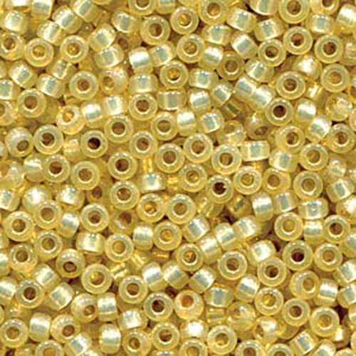 Miyuki 6/0 Rocaille Bead - 6-94235 - Duracoat Silver Lined Dyed Light Yellow - 100gm Bag