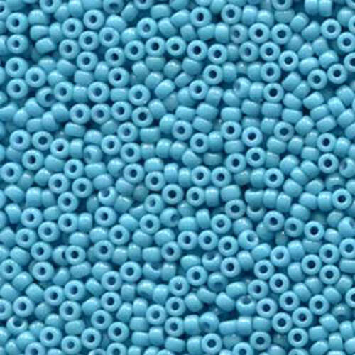 Miyuki 8/0 Rocaille Bead - 8-94478 - Duracoat Opaque Dyed Aqua Blue - 125gm Bag