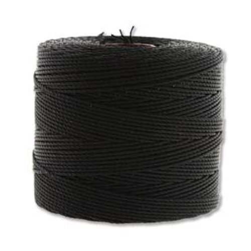 S-Lon Fine Twist Bead / Macrame Cord (TEX135) - Black - SL135-BK