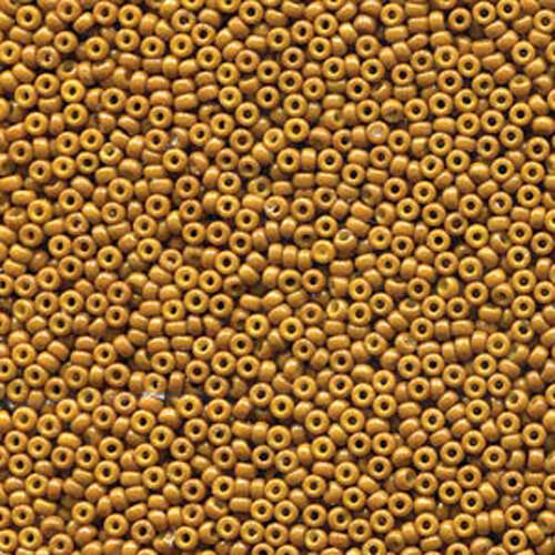 Miyuki 15/0 Rocaille Bead - 15-94460 - Duracoat Opaque Dyed Yellow Olive - 125gm Bag