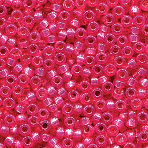 Miyuki 6/0 Rocaille Bead - 6-94239 - Duracoat Silver Lined Dyed Flamingo - 100gm Bag