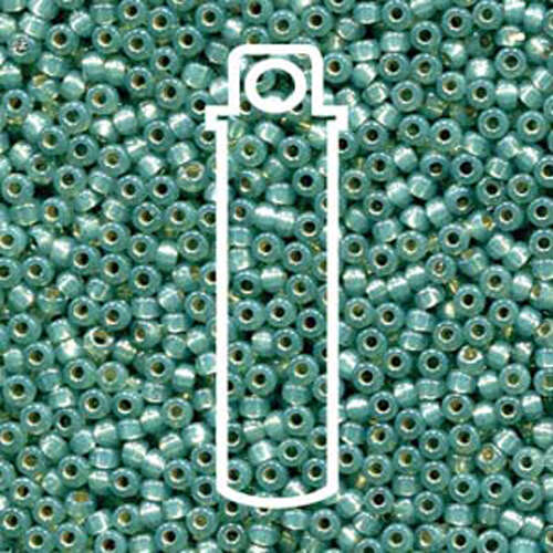 Miyuki 11/0 Rocaille Bead - 11-94241 - Duracoat Silver Lined Dyed Dark Mint Green - 23gm Tube