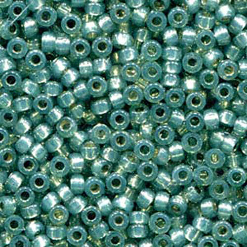 Miyuki 6/0 Rocaille Bead - 6-94241 - Duracoat Silver Lined Dyed Dark Mint - 100gm Bag
