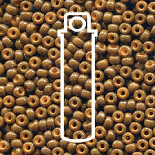 Miyuki 8/0 Rocaille Bead - 8-94492 - Duracoat Opaque Dyed Topaz - 22gm Tube