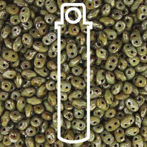 Super Duo 2.5mm x 5mm - DU0543020-43400 - Opaque Grey Picasso - 22.5gm Tube