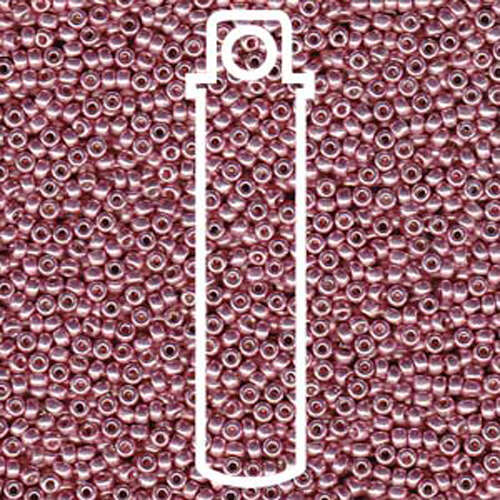 Miyuki 15/0 Rocaille Bead - 15-94209 - Duracoat Galvanized Dark Coral - 8.2gm Tube