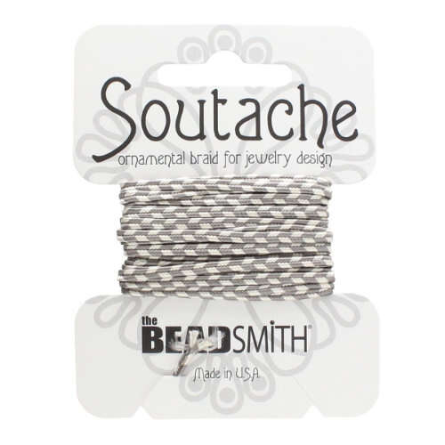 3mm Smog Linen Stripe Rayon Soutache - ST1030 - 3 Yards