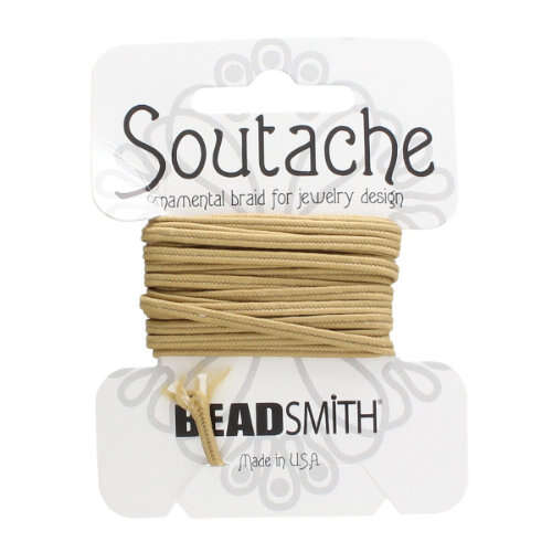 3mm Beige Rayon Soutache - ST1400 - 3 Yards