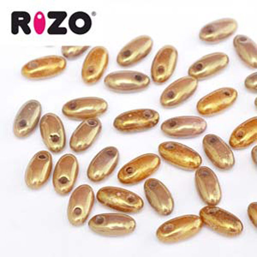 Rizo 2.5mm x 6mm - RZ256-03000-14497F - Antique Gold Luster - 100gm Bag