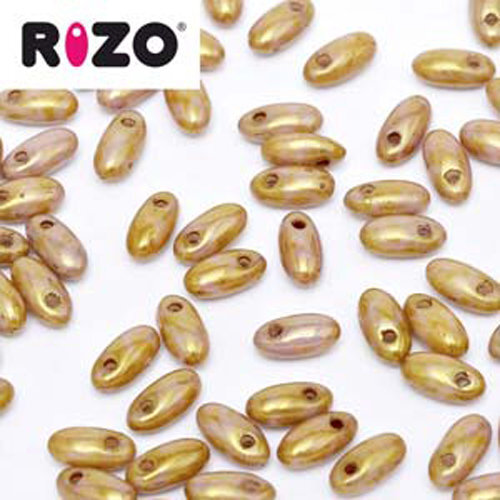 Rizo 2.5mm x 6mm - RZ256-03000-15695 - Lilac Gold Luster - 100gm Bag