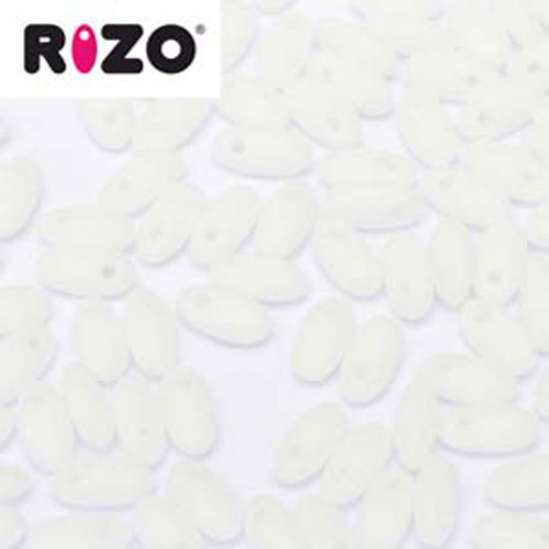 Rizo 2.5mm x 6mm - RZ256-03000-84110 - Matte Chalk White - 100gm Bag
