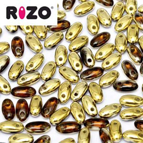 Rizo 2.5mm x 6mm - RZ256-10230-26441 - Smoked Topaz Amber - 100gm Bag
