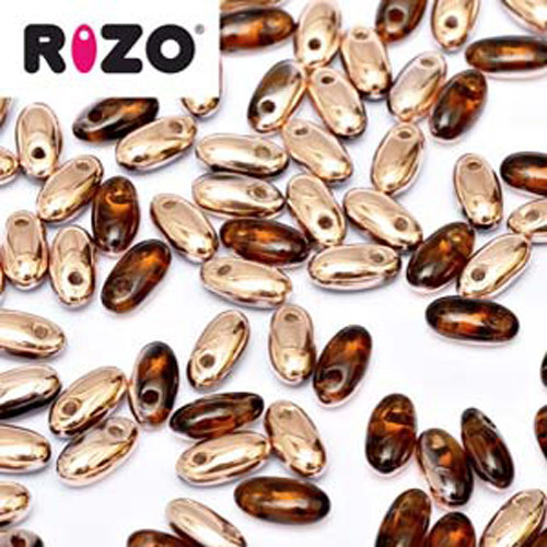 Rizo 2.5mm x 6mm - RZ256-10230-27101 - Smoked Topaz Capri Gold - 100gm Bag