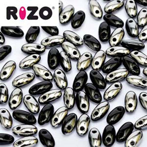 Rizo 2.5mm x 6mm - RZ256-23980-27401 - Jet Chrome - 100gm Bag
