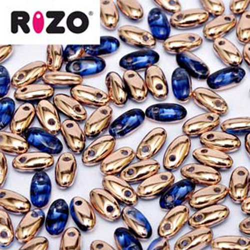 Rizo 2.5mm x 6mm - RZ256-30070-27101 - Sapphire Capri Gold - 100gm Bag