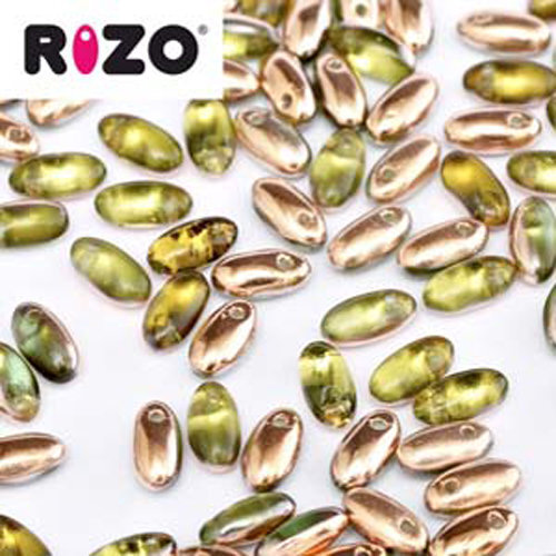 Rizo 2.5mm x 6mm - RZ256-50510-27101 - Peridot Capri Gold - 100gm Bag