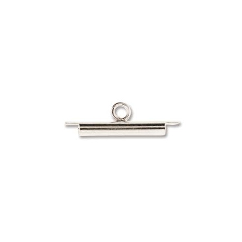 15mm Miyuki Slide Tube - Silver Plate
