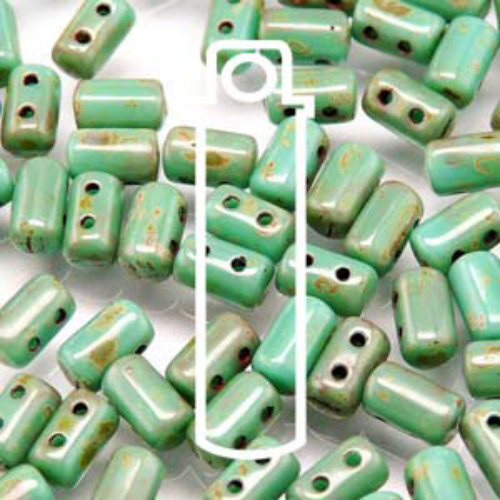 Rulla 3mm x 5mm - RUL3563130-86805 - Turquoise Green Dark Travertine - 22gm Tube