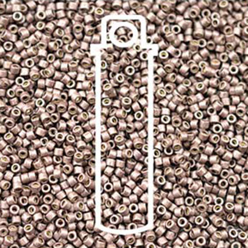 Miyuki 11/0 Delica Bead - DB1843F - Duracoat Galvanized Matte Dark Mauve - 7.2gm Tube