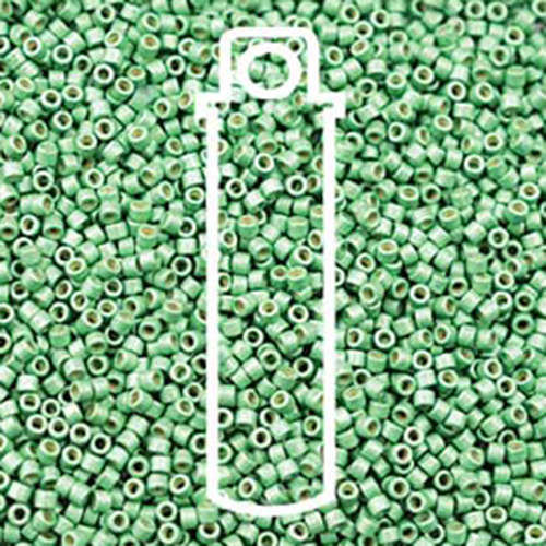 Miyuki 11/0 Delica Bead - DB1844F - Duracoat Galvanized Matte Dark Mint Green - 7.2gm Tube