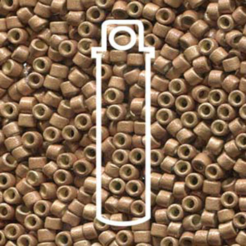Miyuki 11/0 Delica Bead - DB1834F - Duracoat Galvanized Matte Champagne - 7.2gm Tube
