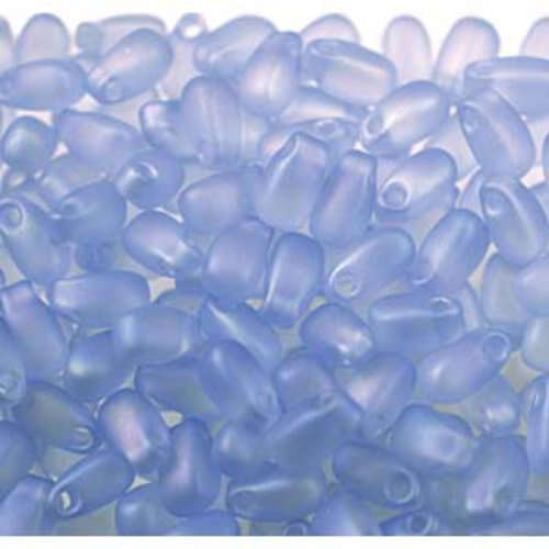 Miyuki 3mm x 5.5mm Long Drop Bead - LDP-2135F - Frosted Transparent Light Sapphire AB - 250gm Bag