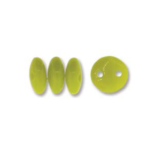 CzechMates 2 Hole Lentil 6mm - Chartreuse - 84020 - 50 Bead Strand