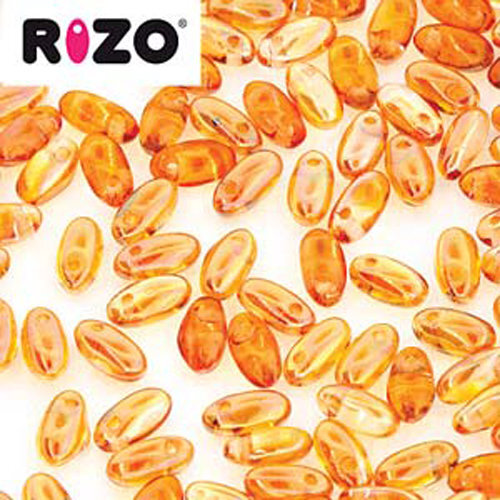 Rizo 2.5mm x 6mm - RZ256-00030-29121 - Crystal Medium Apricot - 100gm Bag