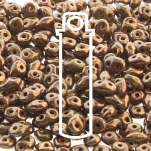 Super Duo 2.5mm x 5mm - DU0553410-15695 - Wasabi Bronze Picasso - 22.5gm Tube