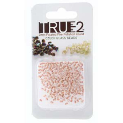 2mm Fire Polish Beads - Crystal Copper Lined 00030-68105 - 2gm Pack
