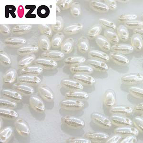 Rizo 2.5mm x 6mm - RZ256-01000-14400 - White Opal Hematite - 100gm Bag