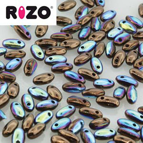 Rizo 2.5mm x 6mm - RZ256-23980-14415AB - Jet Bronze AB - 100gm Bag