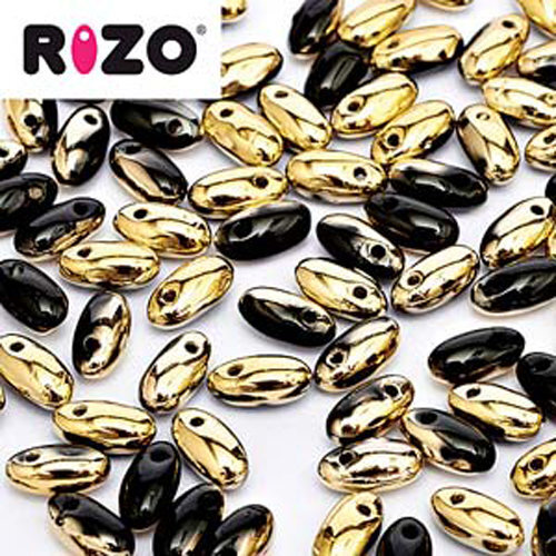 Rizo 2.5mm x 6mm - RZ256-23980-26441 - Jet Amber - 100gm Bag