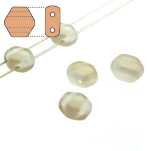 Honeycomb 6mm - HC0600030-22901M - Matte Crystal Clarit - 30 Bead Strand