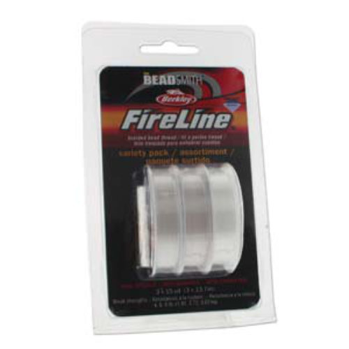 Fireline - 4LB / 6LB / 8LB  Crystal - 3 x 15 yd / 13m Roll - FLCRM3PK